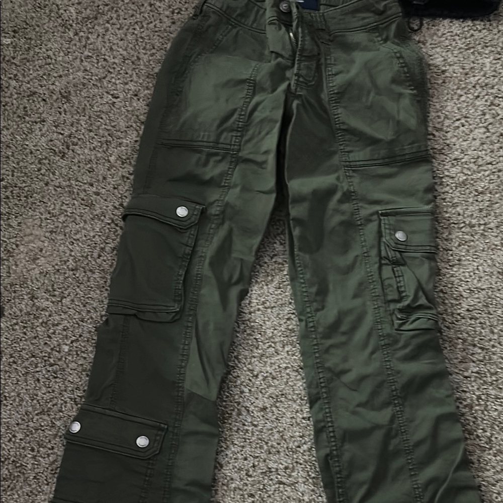 Kids Green Cargo Pants